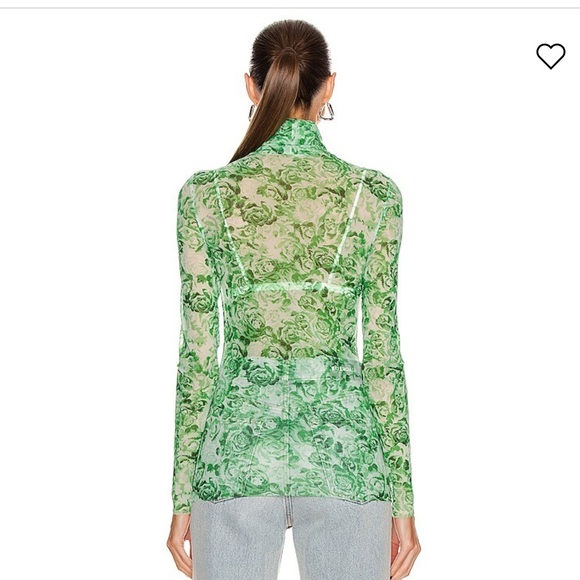 NWOT Ganni Mesh Turtleneck - Picture 3 of 9